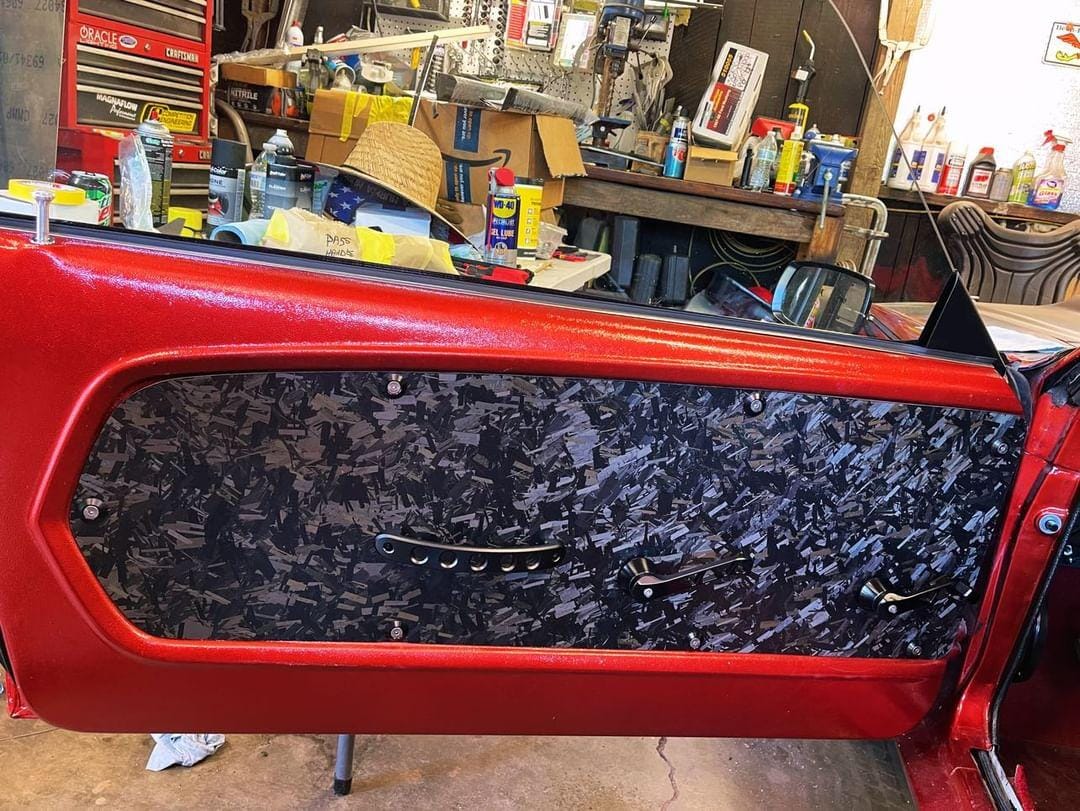 67 - 68 Mustang Carbon Fiber Door Cards (Pair)